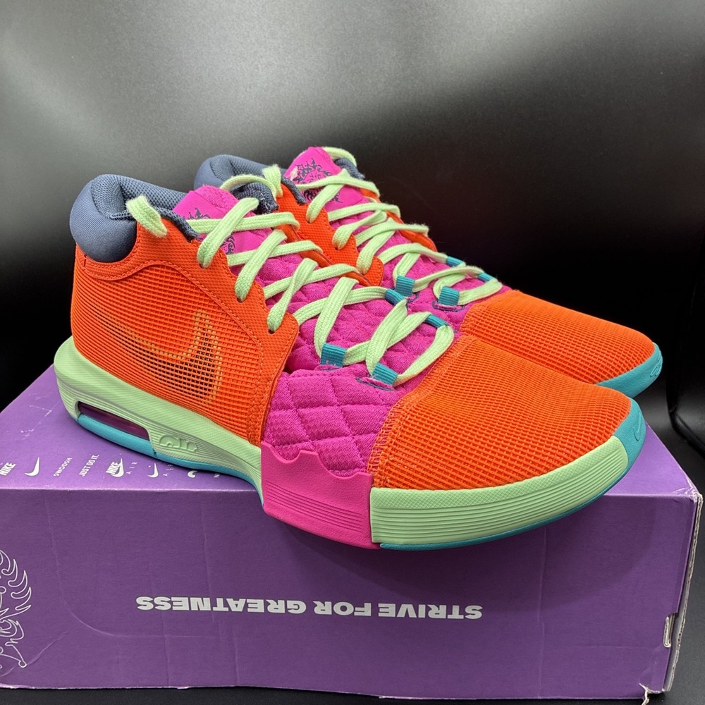 Nike LeBron James Air Zoom Witness 8 Men's Sz 11 Orange Fuchsia FB2239-800 Shoes